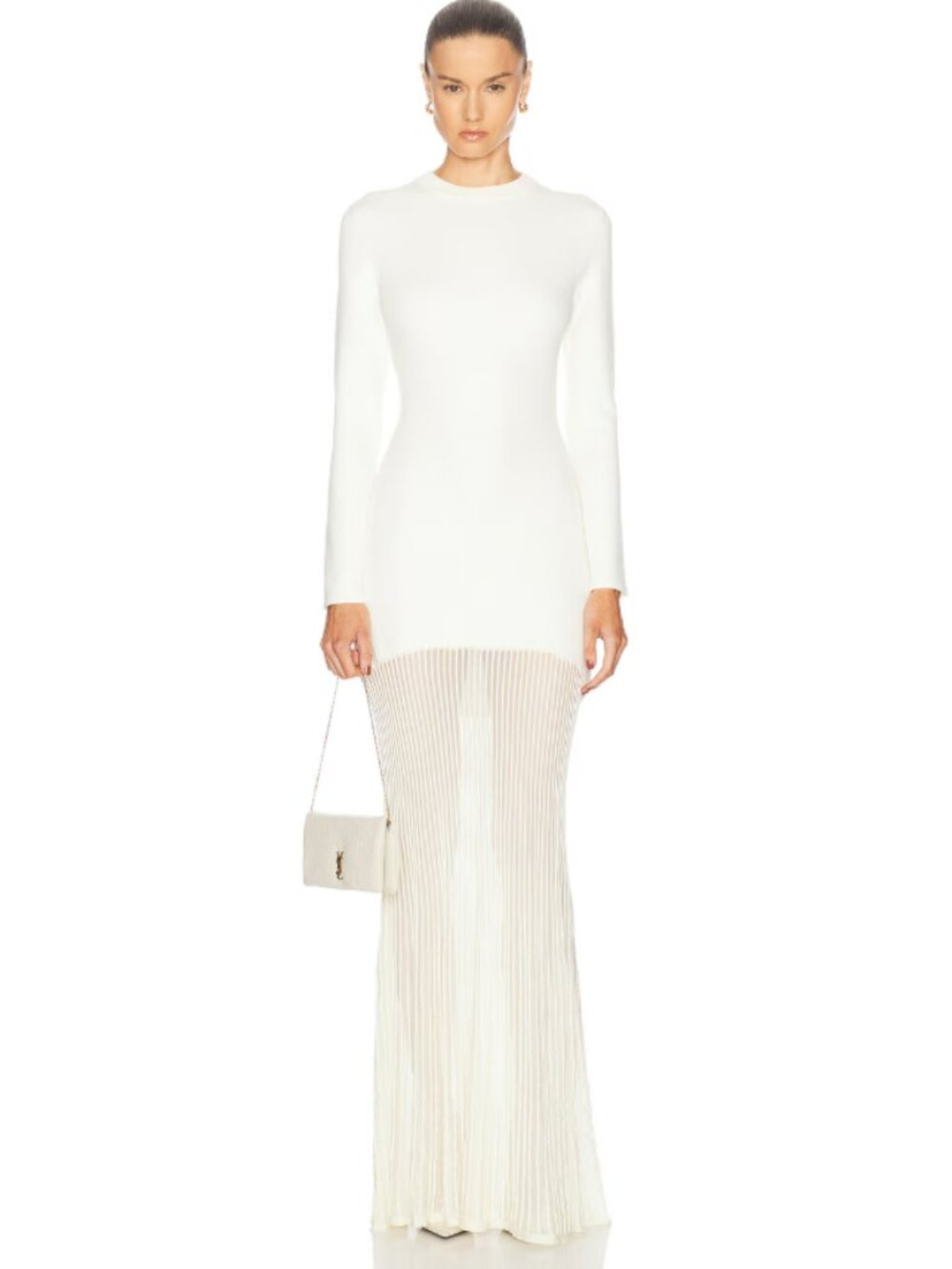 Ser.O.Ya Eggshell White Serenade Knit Maxi Dress, Size S, NWT! $398